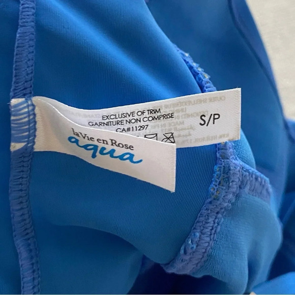 La Vie  En Rose Aqua Blue Tankini Two Piece Swimsuit Size S - Picture 4 of 9